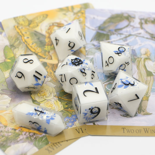 Time Bomb - Gold and Black Handmade Resin Polyhedral Tabletop Roleplaying Dice Set